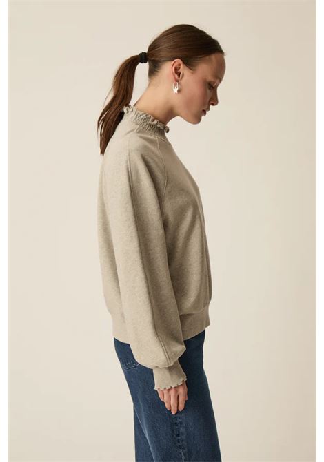 Felpa Des Petits Hauts Yaelle oversize in cotone grigio chiné Des Petits Hauts | Felpe | 1E260255GRIS CHINE